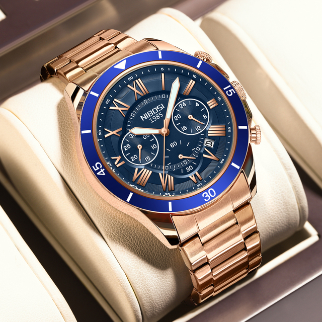NIBOSI 2652 High Quality Business Men Style Watches Men Wrist Luxury Brand Timepieces Quartz Watch