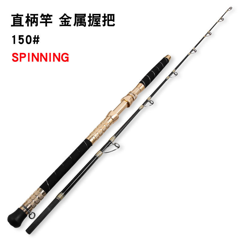 Black straight handle all-metal wheel seat (spinning)