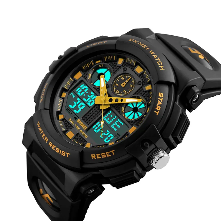 skmei 1270 dual time display custom logo men's waterproof 50m sports watch digital watch luminous digital smart watch