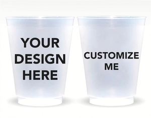 Vasos de Plástico Esmerilado OEM con Iniciales para Bodas, Bares y Fiestas de Inauguración de Casas - Product Image 3