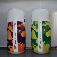 Stand de canettes de boissons gonflables géantes personnalisées avec éclairage LED - Publicité gonflable de marque pour la promotion des boissons/affichage d'événements
