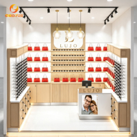 Mueble de Exhibición Completo para Tienda de Gafas, en Forma de U, para Exhibir Gafas de Sol y Bolsos, con Mostrador de Pago