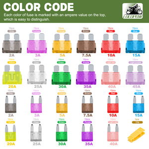 Kit d'assortiment de fusibles de voiture, 231 pièces, fusibles à lame standard mini 2A 45A, remplacement automobile pour voiture et moto - Product Image 2