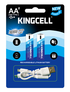 Usb liion <span class=keywords><strong>aa</strong></span> 1.5v 2500mwh סוללה נטענת צילינדרית עם מטען מסוג c - Product Image 6