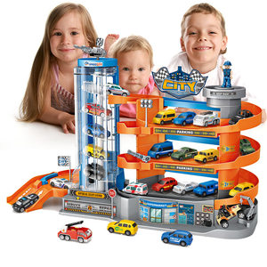 Điện Trẻ Em Bãi Đậu Xe Đồ Chơi Chàng Trai Món Quà Xây Dựng Kho Mô Hình Mang Theo 6 Trượt Bánh Xe Xe Đồ Chơi Cho Trẻ Em Trẻ Em - Product Image 2