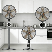 Nouveau ventilateur 3-en-1 2026 : sur pied/bureau/à clipser, oscillation à 360°, économe en énergie, pour usage extérieur et hôtelier (Gris foncé)