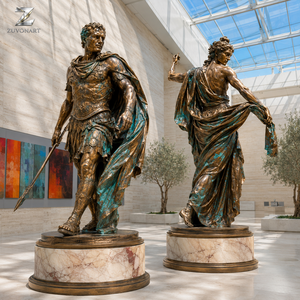 Estatua Romana de Bronce, Artesanía Metálica, Figura Clásica de Tamaño Real, Decoración para Jardín, Museo, Diseño Personalizado Hecho a Mano en Fábrica - Product Image 3