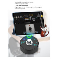 Controlador de pie MIDI BT 5,1 Controlador MIDI USB multifuncional inalámbrico para efector de software