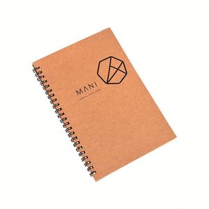 Libretas Personalizadas con Impresión UV, Económicas, al por Mayor, Formato A5, Encuadernación Espiral, Papel Kraft Reciclado, Rayadas, Cuadrícula, Puntos, para Oficina y Universidad - Product Image 1