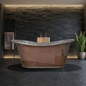 Bath Tub Hot Selling Affordable Double Slipper Free Standing <b>Cheap</b> Copper Luxury Bath Tub Hot Selling latest Design - I H C - Product Image 1
