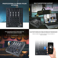 Console de mixage audio numérique USB professionnelle M4 Mixeur DJ professionnel 4 canaux avec écran LCD USB SD pour l'enregistrement en studio