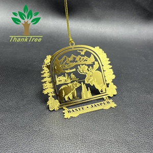 Ornamenti decorativi natalizi in metallo di design personalizzato per le vacanze di natale e Halloween - Product Image 4