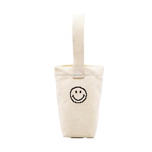 Mosaïque sourire visage Eco toile sac bricolage japonais <span class=keywords><strong>et</strong></span> coréen sac à main sortir Portable <span class=keywords><strong>et</strong></span> Simple café Portable toile sac - Product Image 4