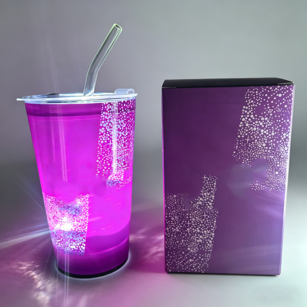 Set completo morado (taza+tapa+pajita+caja)