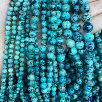Perles rondes lisses en malachite africaine naturelle de qualité AAA, 15'', 4-6-8-10mm, pour la fabrication de bijoux, accessoires pour bracelets et colliers DIY