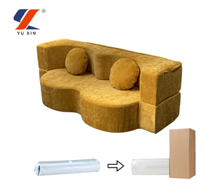 Sofá <span class=keywords><strong>Cama</strong></span> Comprimido al Vacío, Plegable y Convertible, Sofá Doble Moderno para Sala de Estar con <span class=keywords><strong>Chaise</strong></span> Longue - Product Image 1