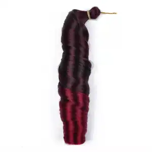 150g Bahasa Spanyol Spiral halus ikal sintetis ekstensi rambut longgar gelombang tubuh Crochet kepang tunggal French Curl mengepang ekstensi