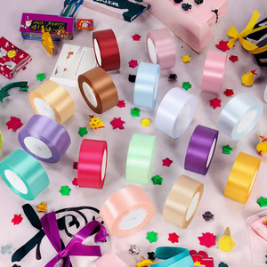 Wholesale 1.5 Inch Slit Edge <b>White</b> Satin Ribbon Roll Solid Color 40mm 4cm for Christmas Valentine's Day Gift <b>Wrap</b> Flowers - Product Image 3