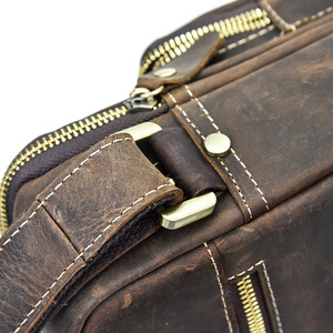 Sac bandoulière de style western fait main de haute qualité en cuir pleine fleur et rotin, avec fermeture éclair, imperméable, vintage, type <span class=keywords><strong>selle</strong></span> - Product Image 6