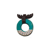 ANNEAU DE SERVIETTE RENNE EN BOIS RENNE DE NOËL PORTE-SERVIETTE