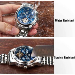 <span class=keywords><strong>BINKADA</strong></span> B7062 하이 퀄리티 남성 메커니즘 시계 최고의 스테인레스 스틸 밴드 방수 스켈레톤 Tourbilion 캐주얼 손목시계 - Product Image 4