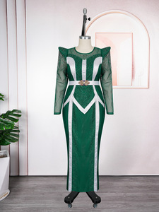 Robes longues élégantes d'Europe, d'Amérique et de Dubaï, tenues de spectacle à la mode, robes de soirée, robes africaines ornées de strass. - Product Image 6