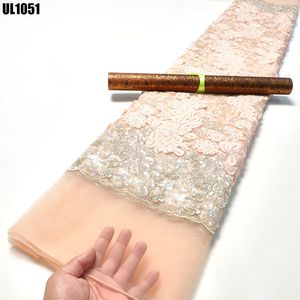 Vendita calda prezzo all'ingrosso moda uniti arabi Emirates Dubai tessuto di pizzo con perline verde pesante con paillettes ricamo pizzo - Product Image 4