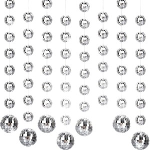 Boules disco suspendues de haute qualité, style vintage, avec mini-miroirs réfléchissants pour fêtes, mariages, festivals, maison - Product Image 6