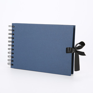 6 pouces Bow Ribbon Design Scrapbook <span class=keywords><strong>Photo</strong></span> <span class=keywords><strong>Album</strong></span> Invité DIY Memory Book avec Pages Noires pour Noël Anniversaire Cadeau <span class=keywords><strong>D</strong></span>'anniversaire - Product Image 4