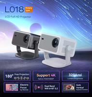 WEMI L018 Mini-Projecteur Home Cinéma Natif 1080p avec Lampe LED Portable Prend en Charge la Résolution 4K et la Vidéo Android