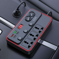 Araç Şarj Cihazı İnvertör 60W12V24V - 110V220V İnvertör Araç Telefon Şarj Cihazı PD30W QC3.0 Hızlı Şarj