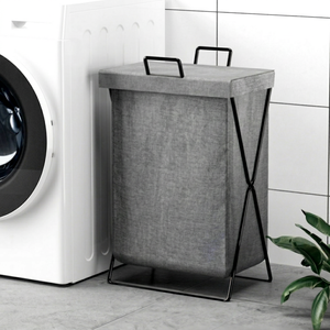 Modern Durable Bathroom Laundry Basket with Non-Woven Fabric and Storage - Product Image 1