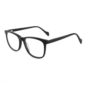 Armações de óculos óticos clássicas de acetato fino, armações econômicas, retângulo quadrado, ideal para homens e mulheres, 2024