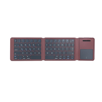 Nouveau clavier sans fil pliable avec membrane en cuir et pavé tactile, portable pour tablette, téléphone, ordinateur portable