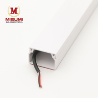 Gaine de câblage PVC moderne Misumi DECT-2516, écologique, installation visible, adhésif invisible, décorative, pour le commerce international