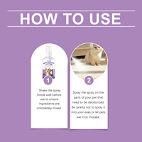 Parfum Désodorisant pour Animaux à Base d'Extraits Végétaux Naturels 50ML Fraîcheur Longue Durée Sûr pour Chiens et Chats Vente en Gros Direct Usine OEM