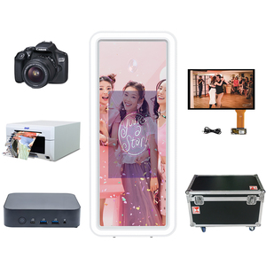 Ảnh di động gian hàng với 32 "Màn hình cảm ứng & đèn LED kính lớn gương Selfie trạm cho ngay lập tức chia sẻ & tùy chỉnh xây dựng thương hiệu - Product Image 5