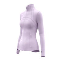 Veste de sport respirante et élastique avec poches pour la course, le yoga et les activités sportives, manches longues, femme, Spandex/Polyester