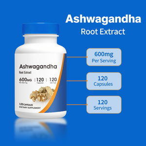 Complément alimentaire à base d'ashwagandha populaire transfrontalier pour adultes, 120 capsules, directement de l'usine - Product Image 2