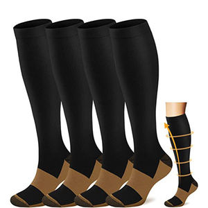 Chaussettes <span class=keywords><strong>de</strong></span> compression unisexes en cuivre pour soulager la <span class=keywords><strong>douleur</strong></span> <span class=keywords><strong>et</strong></span> allaiter les varices - Product Image 1
