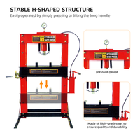 Presse hydraulique d'atelier de 50 tonnes avec jauge, en acier, certifiée CE, pour la réparation de voitures, camions, ateliers, garages