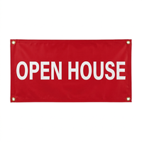 Striscione in vinile personalizzato per open house immobiliari, insegna per agenti da esterno con bordi orlati