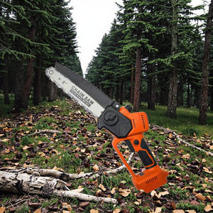 Mini tronçonneuse sans fil sans brosse 21V <span class=keywords><strong>de</strong></span> 4 pouces avec batterie au lithium <span class=keywords><strong>de</strong></span> barre <span class=keywords><strong>de</strong></span> guidage <span class=keywords><strong>de</strong></span> 8 pouces <span class=keywords><strong>de</strong></span> qualité industrielle pour le bricolage des boiseries - Product Image 3