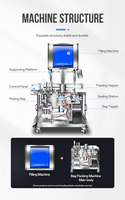 Machine d'emballage horizontale légère, entièrement automatique, pour économiser de l'espace, pour grains de café entiers, avec scellage anti-fuite
