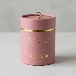 Boîte ronde en carton rigide avec feuille métallique de qualité supérieure pour l'emballage de bougies parfumées d'aromathérapie, directement de l'usine - Product Image 2