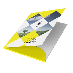 Tùy chỉnh Glossy cán thẻ kinh doanh & tài liệu tập tin thư mục tái chế các tông với một túi cho Brochure in ấn - Product Image 6