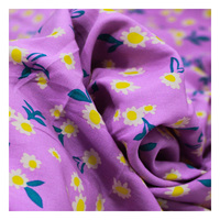 Tela de Viscosa Tejida con Estampado Floral, Ligera, para Blusas y Faldas de Verano, Tela de Rayón con Estampado Floral al por Mayor