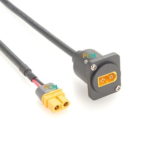 Kabel Panel Mount XT60 Male to Female Seri D 16AWG UL2464 Kabel Ekstensi Daya DC Arus Tinggi untuk Sistem Energi Drone RC EV - Product Image 5