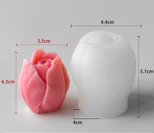 Moule en silicone <span class=keywords><strong>pour</strong></span> bougeoir tulipe, <span class=keywords><strong>kit</strong></span> de fabrication de pierres diffuseuses d'arômes en gypse, moule <span class=keywords><strong>pour</strong></span> la création de cadeaux floraux DIY - Product Image 5