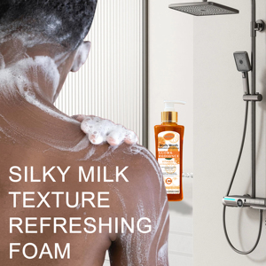 Gel douche pour le corps à la vitamine C et aux agrumes, marque privée, avec beurre de karité et aloe vera, vitamine E, formule hydratante pour une peau éclatante, 300 ml - Product Image 3